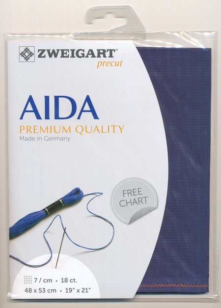 3793-589-PK - FEIN AIDA 18CT 589 NAVY 48 x 53cm