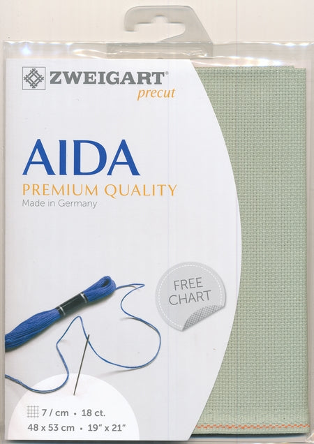 3793-611-PK - FEIN AIDA 18CT 611 LT GREEN 48 x 53cm