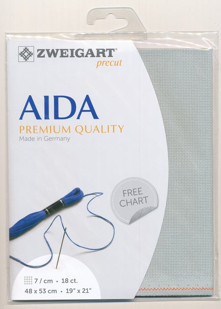 3793-718-PK - FEIN AIDA 18CT 718 LIGHT GREY 48 x 53cm