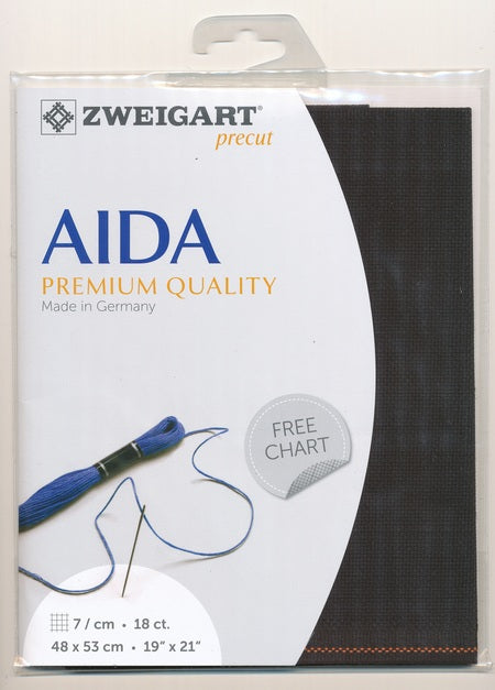 3793-720-PK - FEIN AIDA 18CT 720 BLACK 48 x 53cm