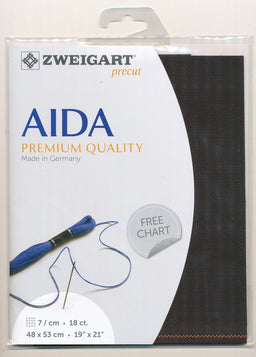 3793-720-PK - FEIN AIDA 18CT 720 BLACK 48 x 53cm