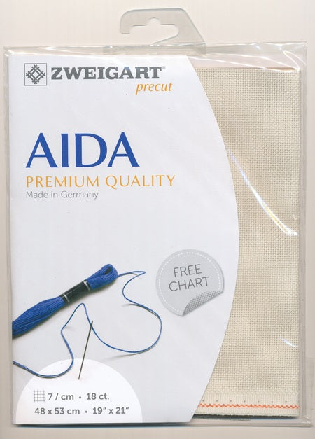 3793-770-PK - FEIN AIDA 18CT 770 DK CREAM 48 x 53cm