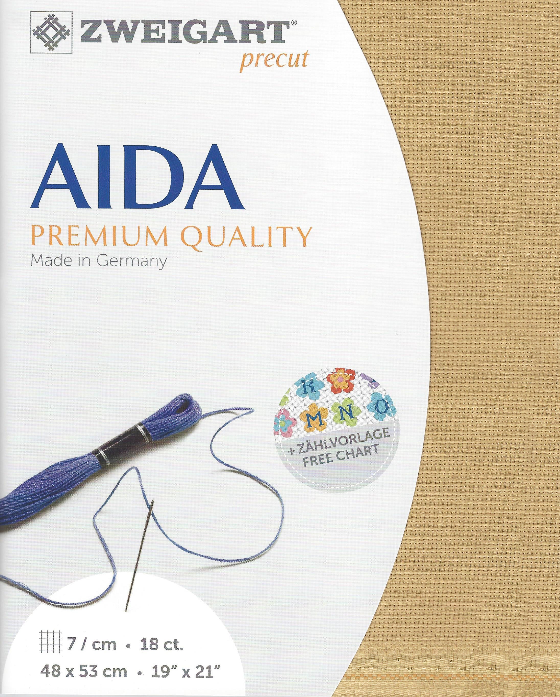 3793-3040-PK - FEIN AIDA 18CT (48 x 53cm)  3040 LIGHT BROWN
