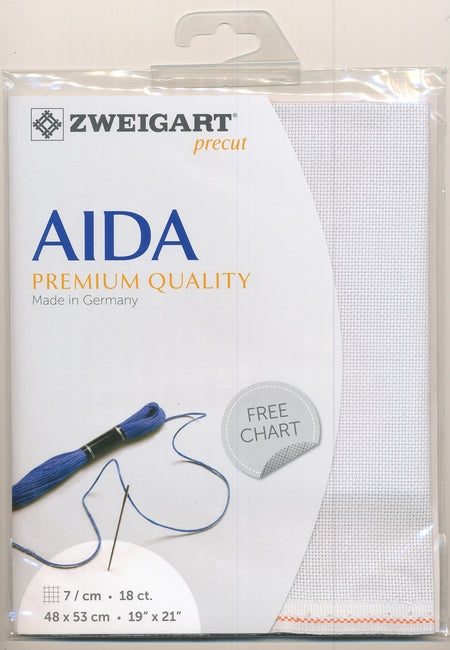 3793-7011-PK - FEIN AIDA 18CT (48 x 53cm)  7011 LIGHT GREY