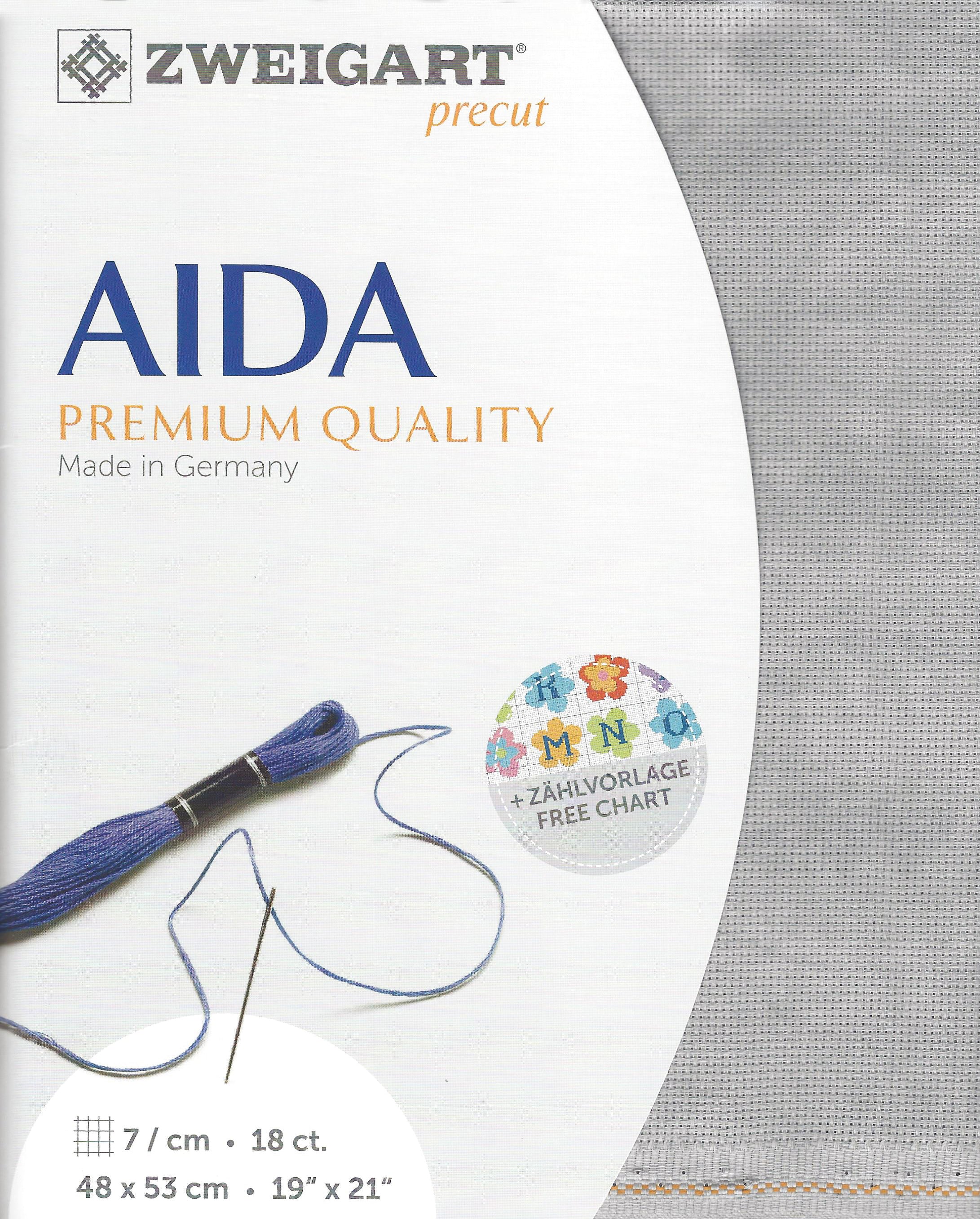 3793-7729-PK - FEIN AIDA 18CT (48 x 53cm)  7729 VINTAGE GREY
