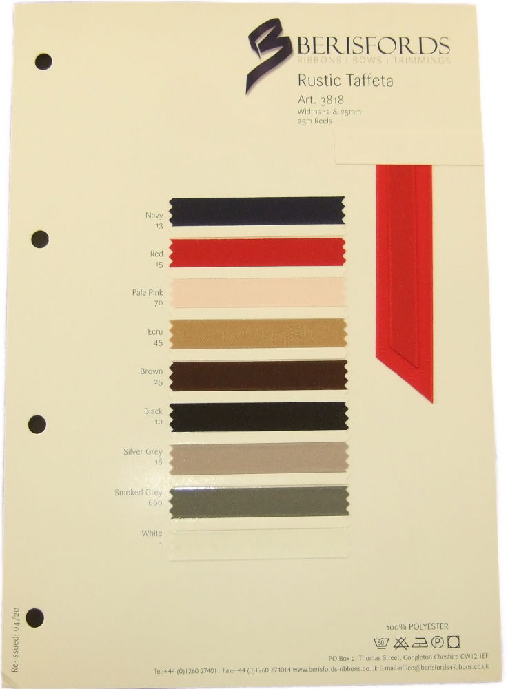 3818S - RUSTIC TAFFETA SHADE CARD