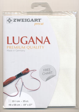 3835-100-PK - LUGANA E/WEAVE 25CT 100 WHITE 48 x 68cm