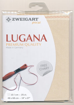 3835-264-PK - LUGANA E/WEAVE 25CT 264 CREAM 48 x 68cm