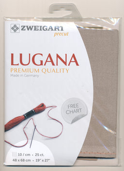 3835-3021-PK - LUGANA E/WEAVE 25CT 309 DARK BEIGE 48 x 68cm