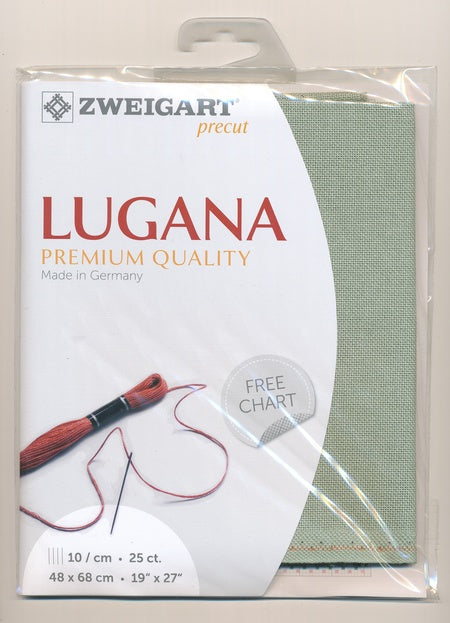 3835-618-PK - LUGANA E/WEAVE 25CT 618 SAGE 48 x 68cm