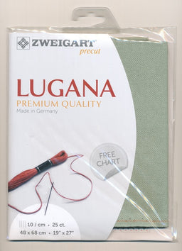 3835-618-PK - LUGANA E/WEAVE 25CT 618 SAGE 48 x 68cm