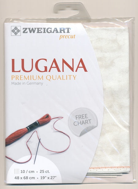 3835-1079-PK - LUGANA E/WEAVE 25CT(48x68cm) 1079 VINTAGE WHITE