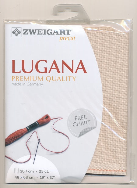 3835-253-PK - LUGANA E/WEAVE 25CT(48x68cm) 253 LIGHT BROWN