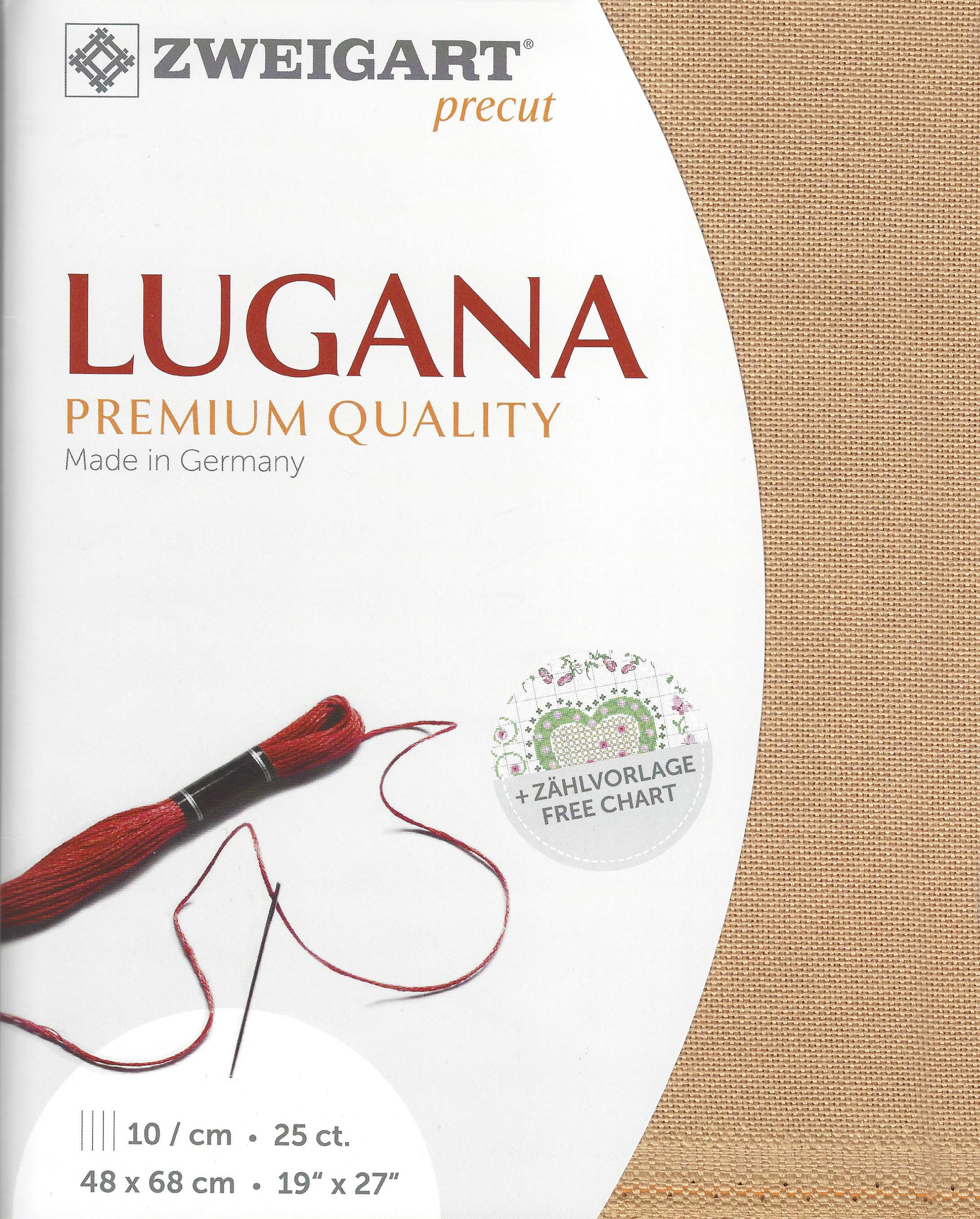 3835-359-PK - LUGANA E/WEAVE 25CT(48x68cm) 359 CARAMEL