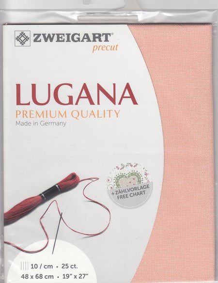 3835-4094-PK - LUGANA E/WEAVE 25CT(48x68cm) 4094 PEACH