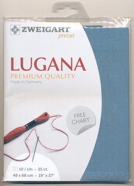 3835-5116-PK - LUGANA E/WEAVE 25CT(48x68cm) 5116 BLUE