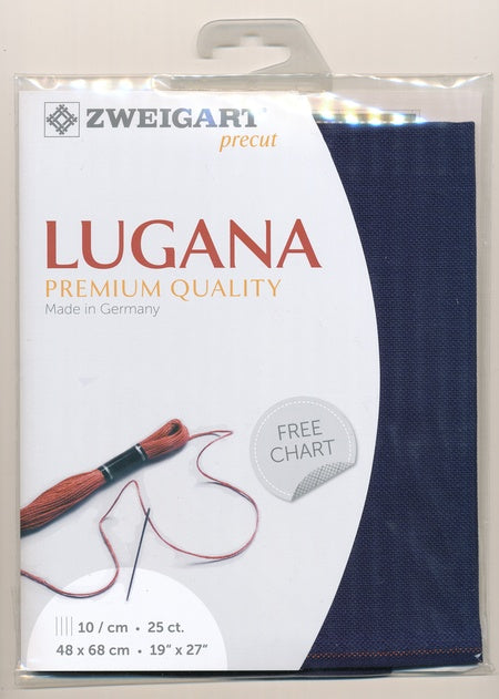 3835-589-PK - LUGANA E/WEAVE 25CT(48x68cm) 589 NAVY