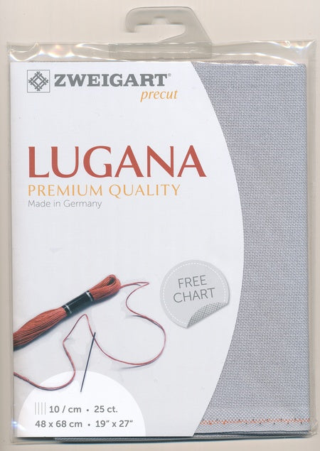 3835-713-PK - LUGANA E/WEAVE 25CT(48x68cm) 713 LIGHT GREY