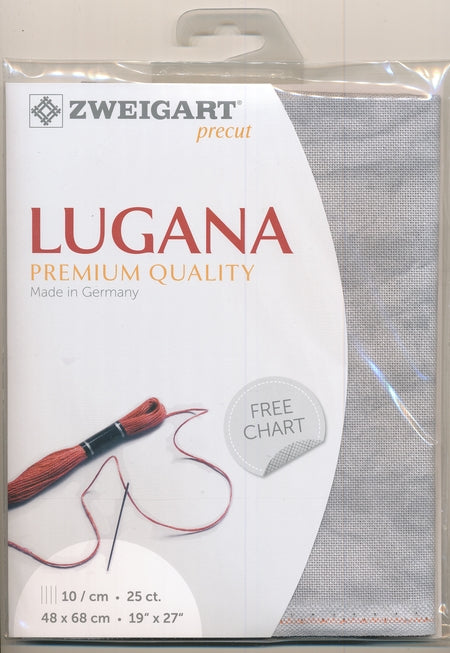 3835-7729-PK - LUGANA E/WEAVE 25CT(48x68cm) 7729 VINTAGE DARK GREY