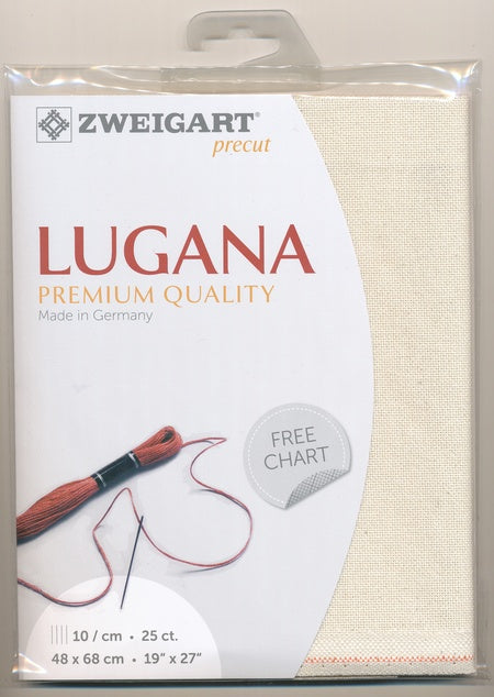 3835-899-PK - LUGANA E/WEAVE 25CT(48x68cm) 899 LIGHT BROWN
