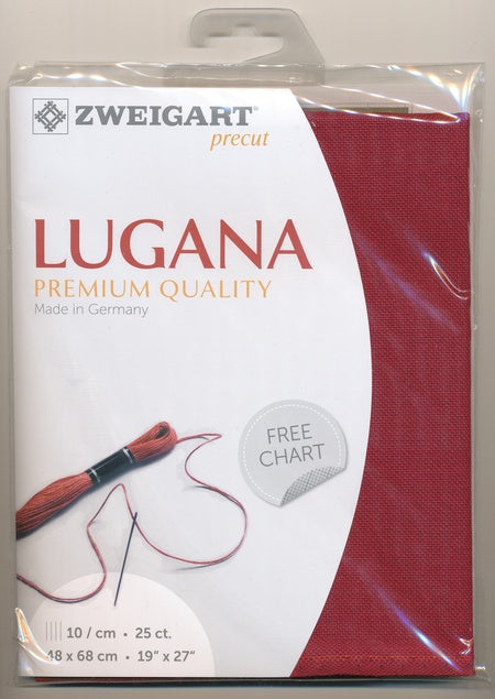 3835-906-PK - LUGANA E/WEAVE 25CT(48x68cm) 906 WINE