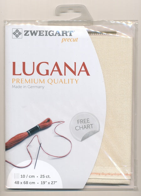 3835-99-PK - LUGANA E/WEAVE 25CT(48x68cm) 99 LIGHT CREAM