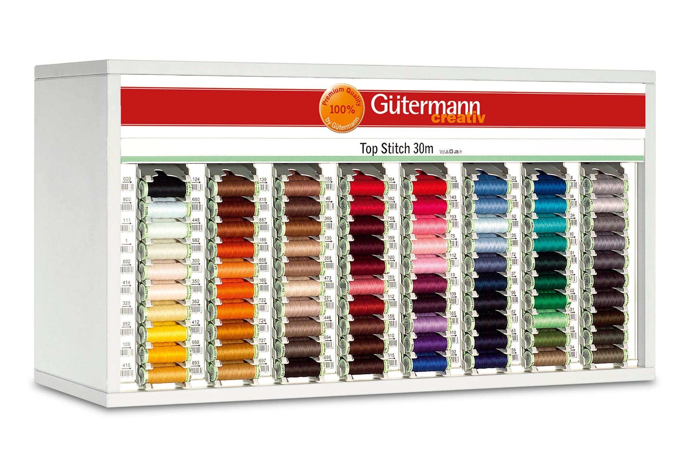 SVKA80-6 - GUTERMANN COUNTER/TOPBOX Top stitch 30m -3 Reels each of 80 shades