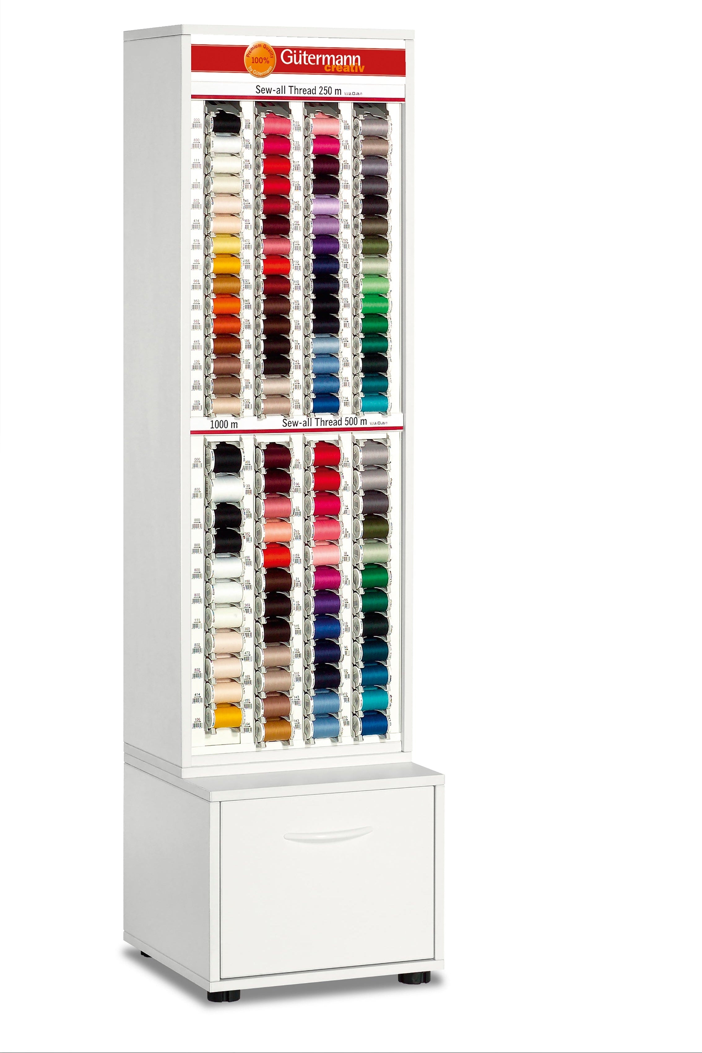 SVK168-7 - GUTERMANN Sew-all 100m Stand-3 Reels each of 248 Shades (Black & White 9 reels each)