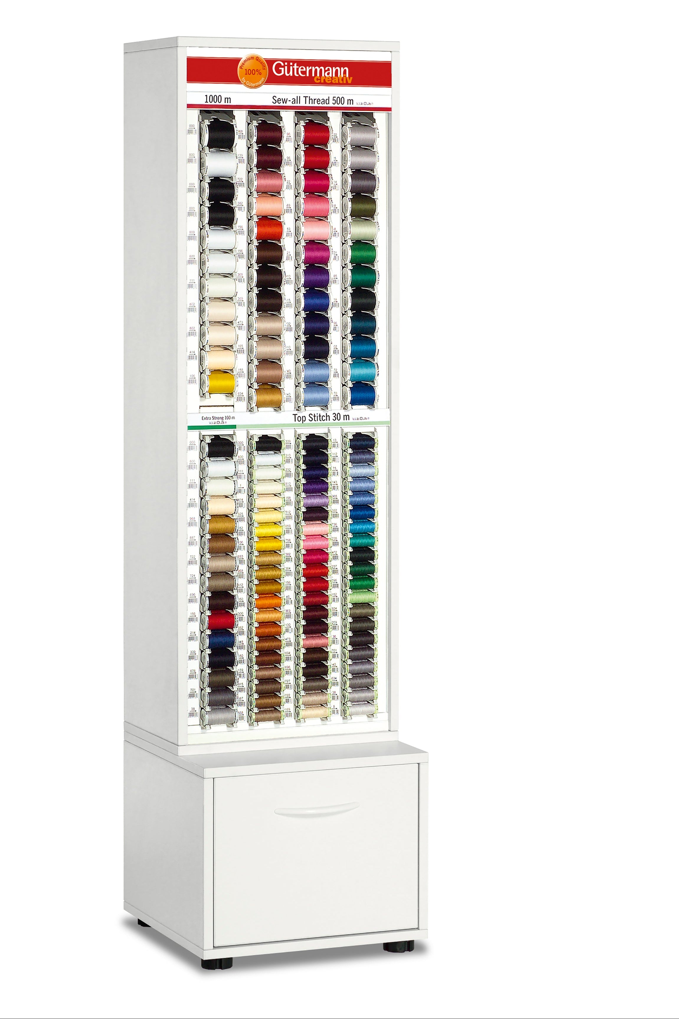 SVK168-10 - GUTERMANN STAND Sew-all 500m- 36 shades, 1000m -2 shades, Extra Strong - 15 shades, top Stitch - 60 shades