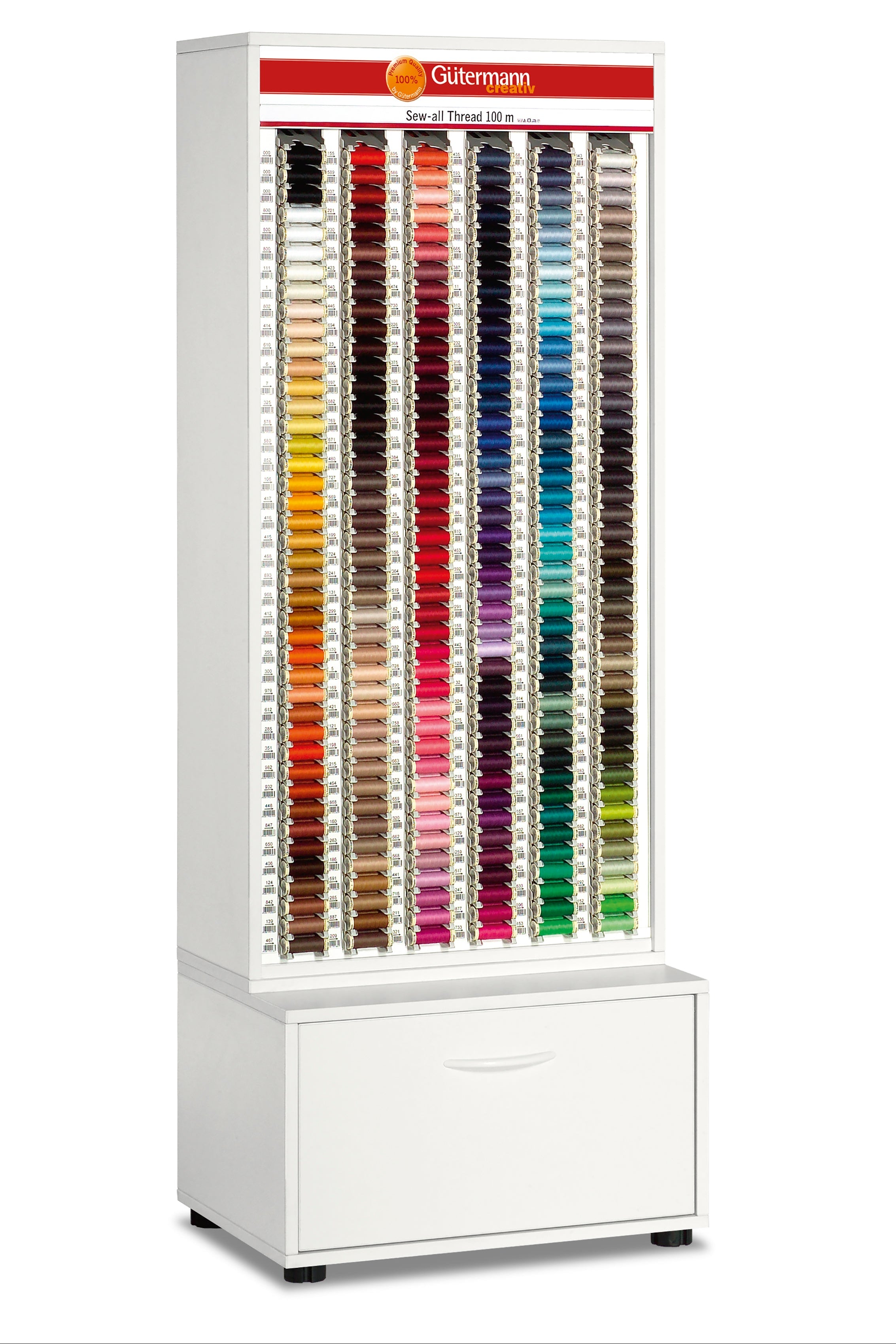 SVK252-1 - GUTERMANN STAND Sew-all 100m stand-3 Reels each of 248 shades(Black & White 9 reels each)