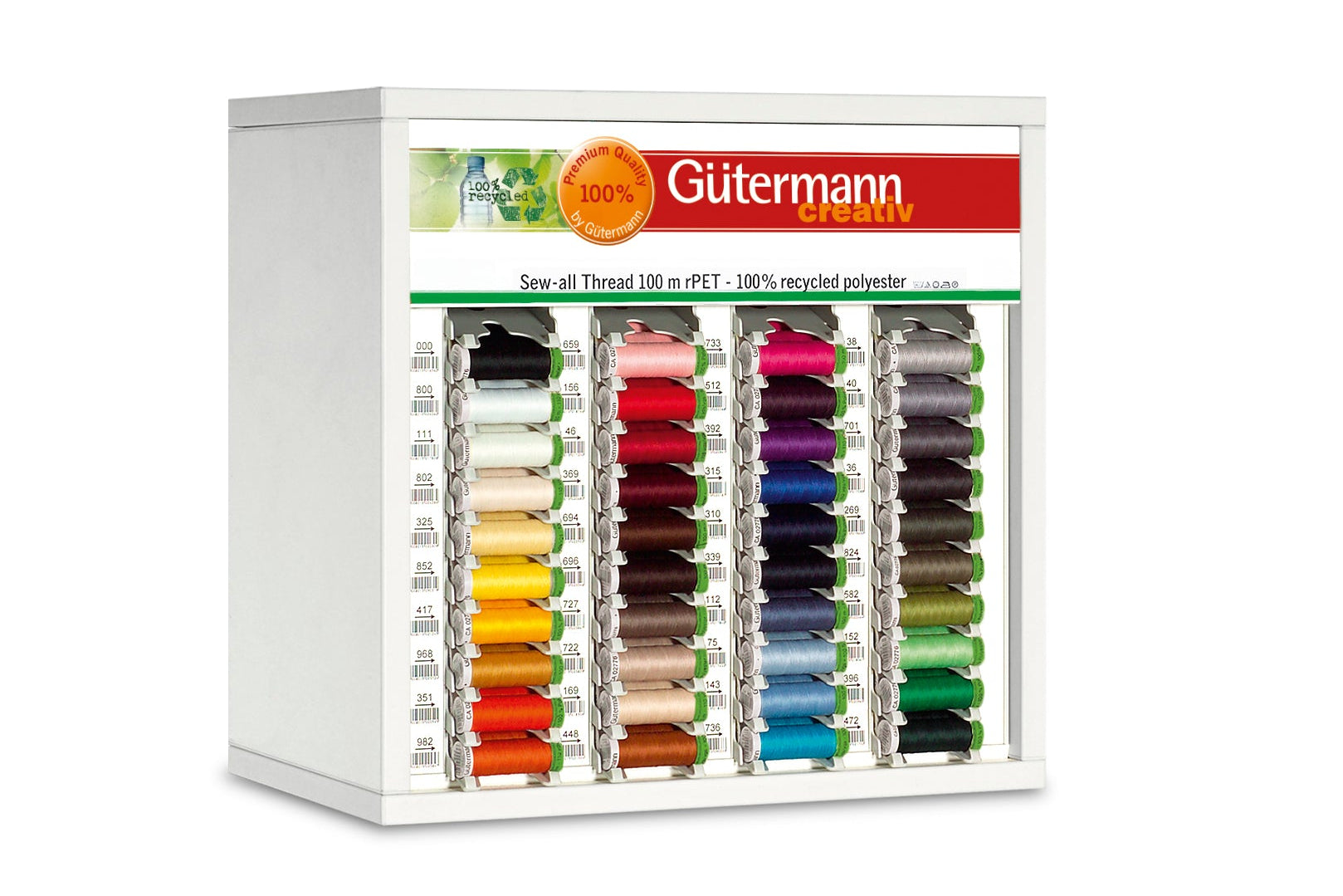 SVKA40-25 - GUTERMANN COUNTER/TOPBOX Sew all rPET 100m -3 Reels each of 40 shades