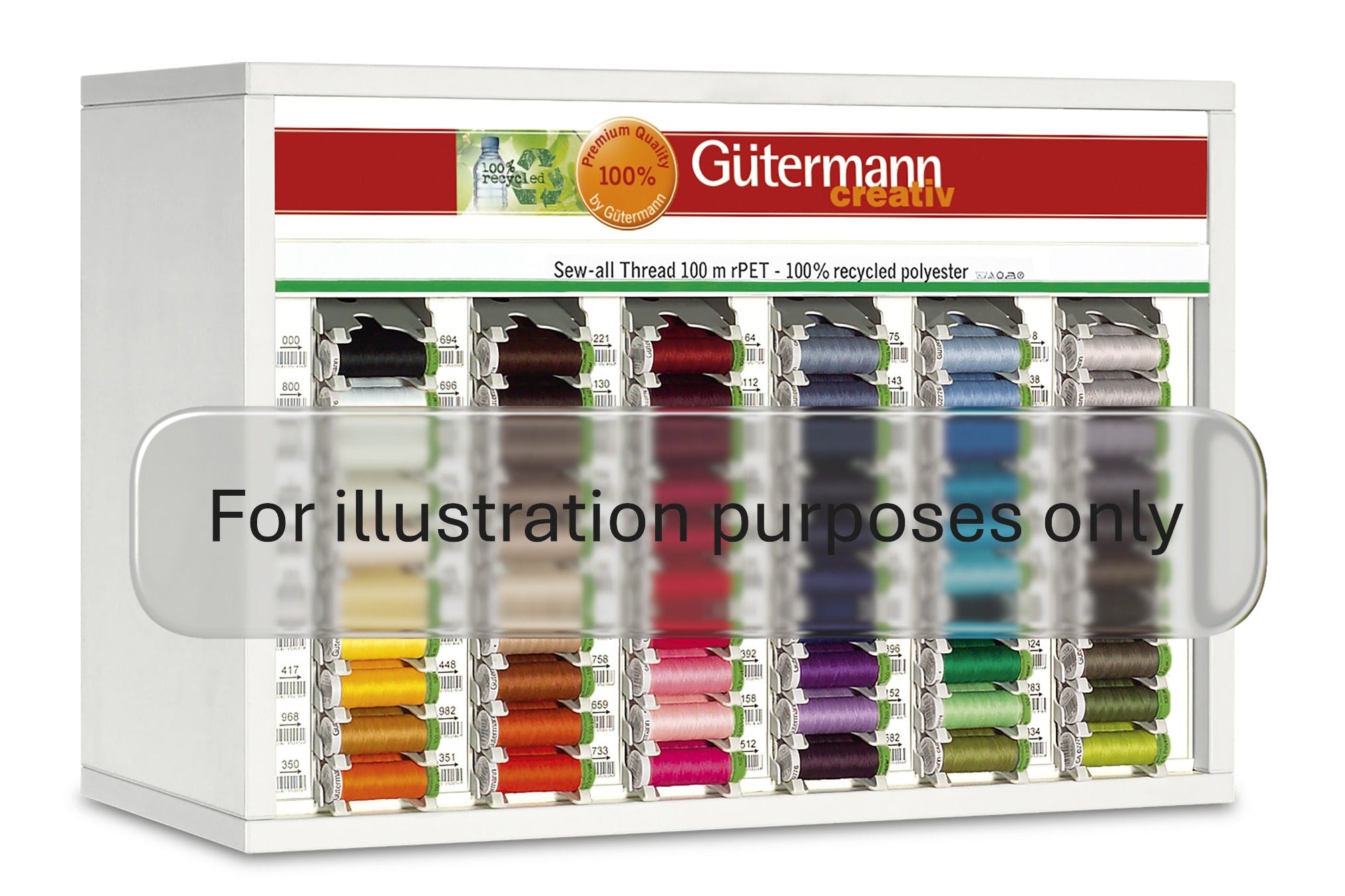 SVKA60-28 - GUTERMANN COUNTER/TOPBOX Sew all rPET100m in 50 shades, Top Stitch rPET 30m in 10 shades
