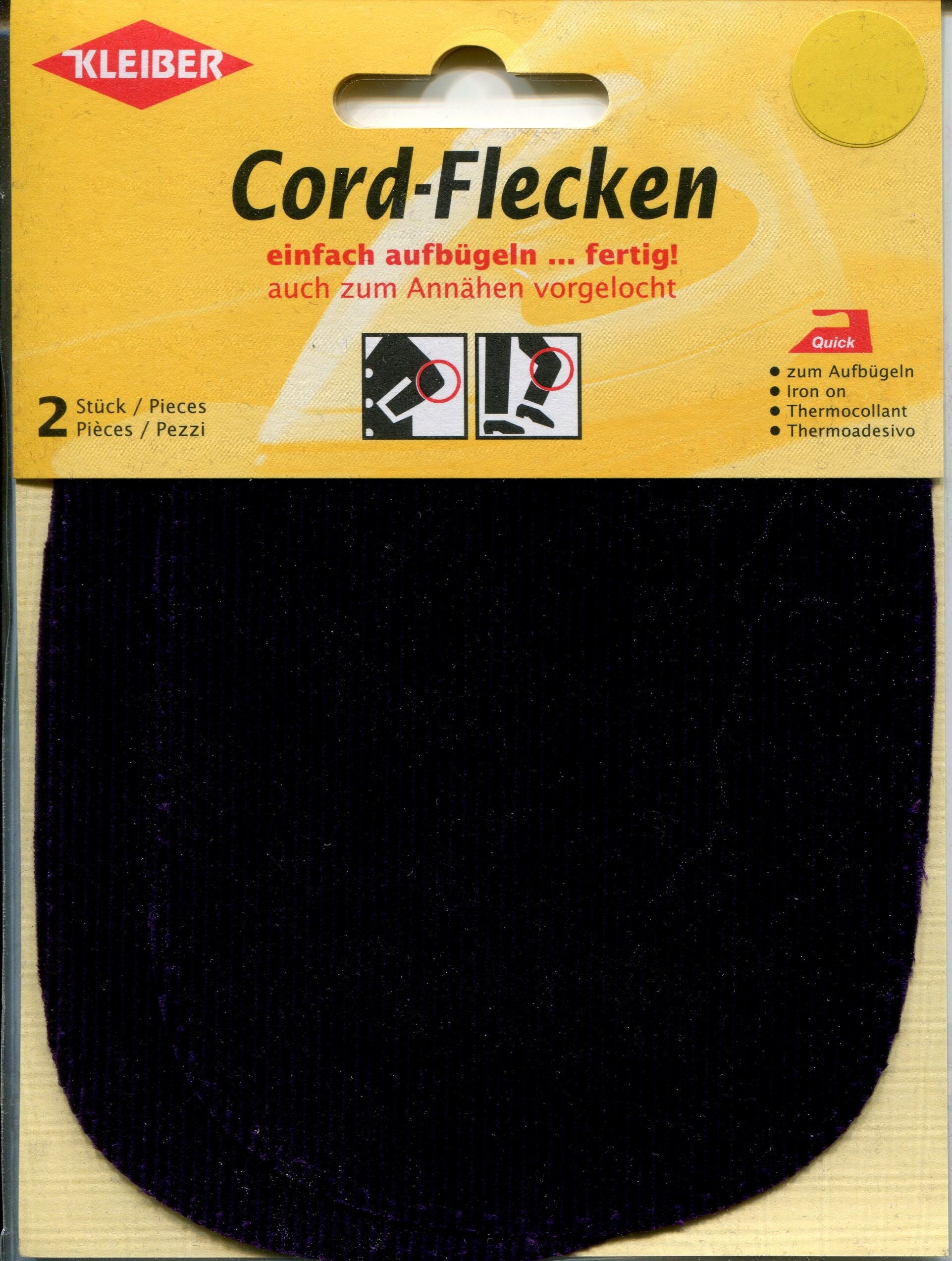 390-18  **CORDUROY PATCH IRON ON 10X13.5cm VIOLET (2 pcs)