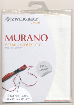 3984-100-PK - MURANO E/WEAVE 32CT 100 WHITE 48 x 68cm