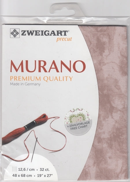 3984-3219-PK - MURANO E/WEAVE 32CT (48x68) 3219 VINTAGE DARK PINK
