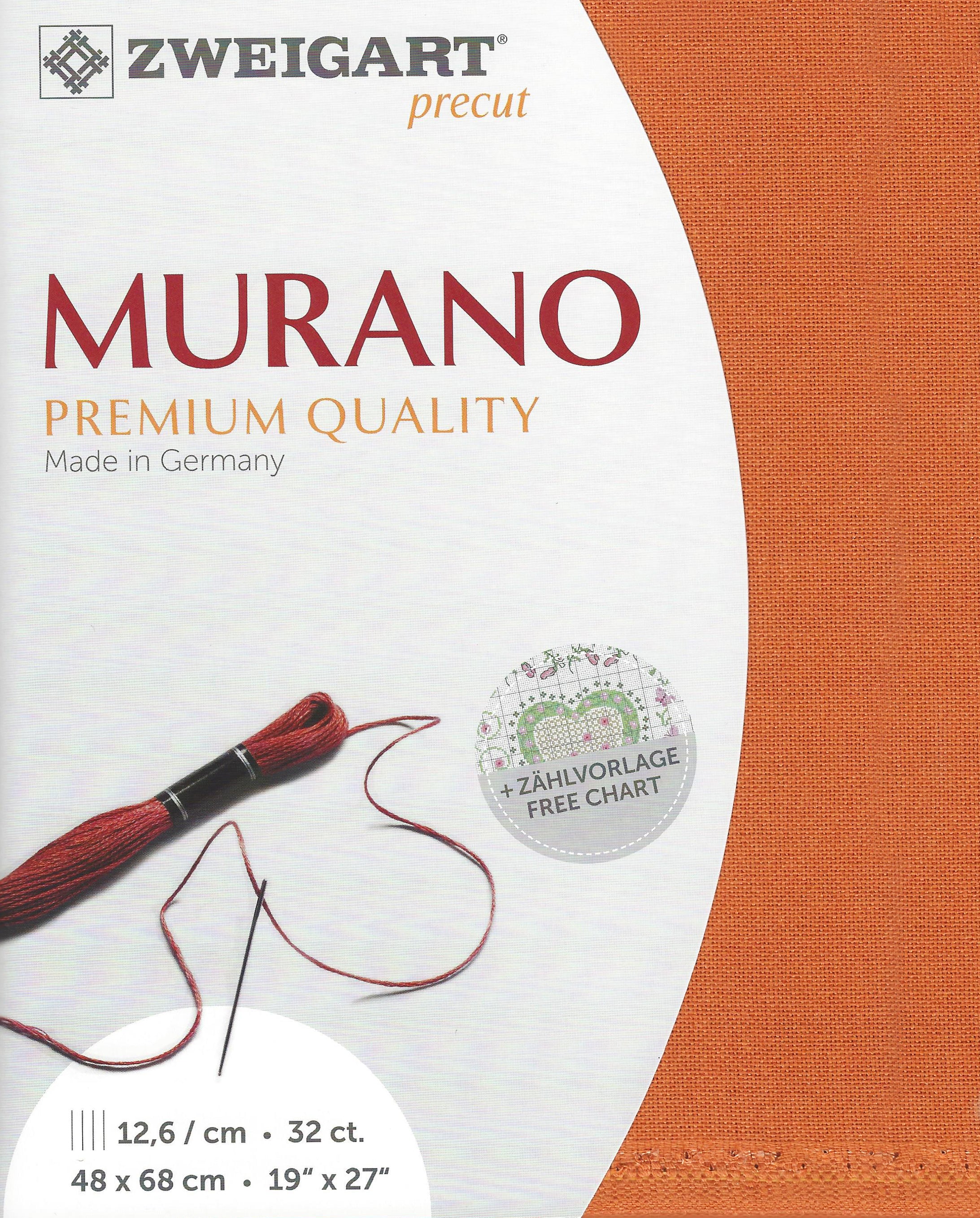 3984-4010-PK - MURANO E/WEAVE 32CT (48x68) 4010 BURNT ORANGE