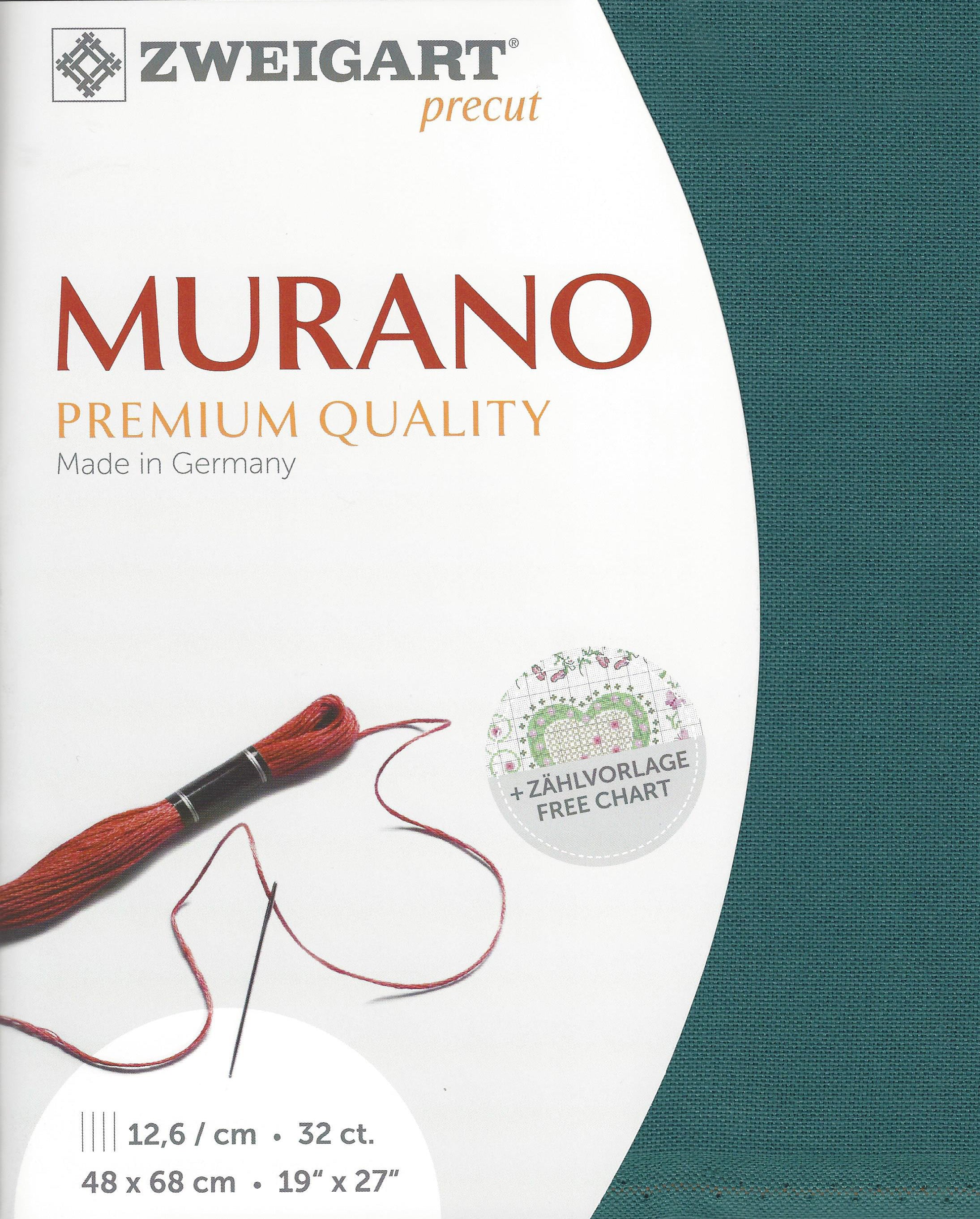 3984-5153-PK - MURANO E/WEAVE 32CT (48x68) 5153 TEAL