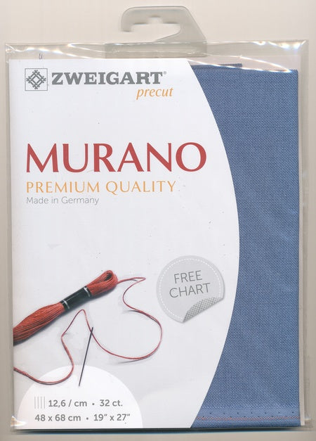 3984-522-PK - MURANO E/WEAVE 32CT (48x68)  522 MID BLUE