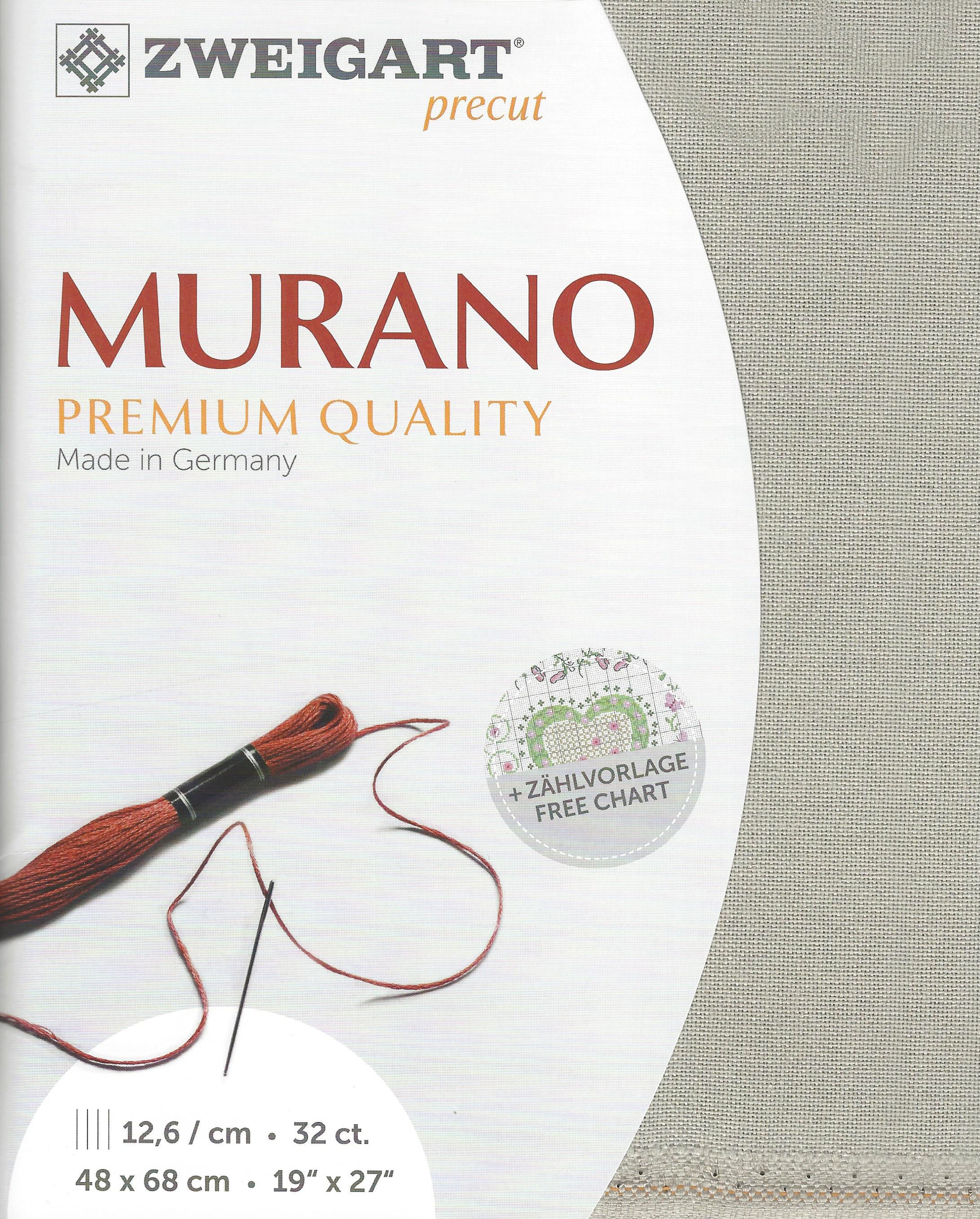 3984-6028-PK - MURANO E/WEAVE 32CT (48x68) 6028 OLD SILVER