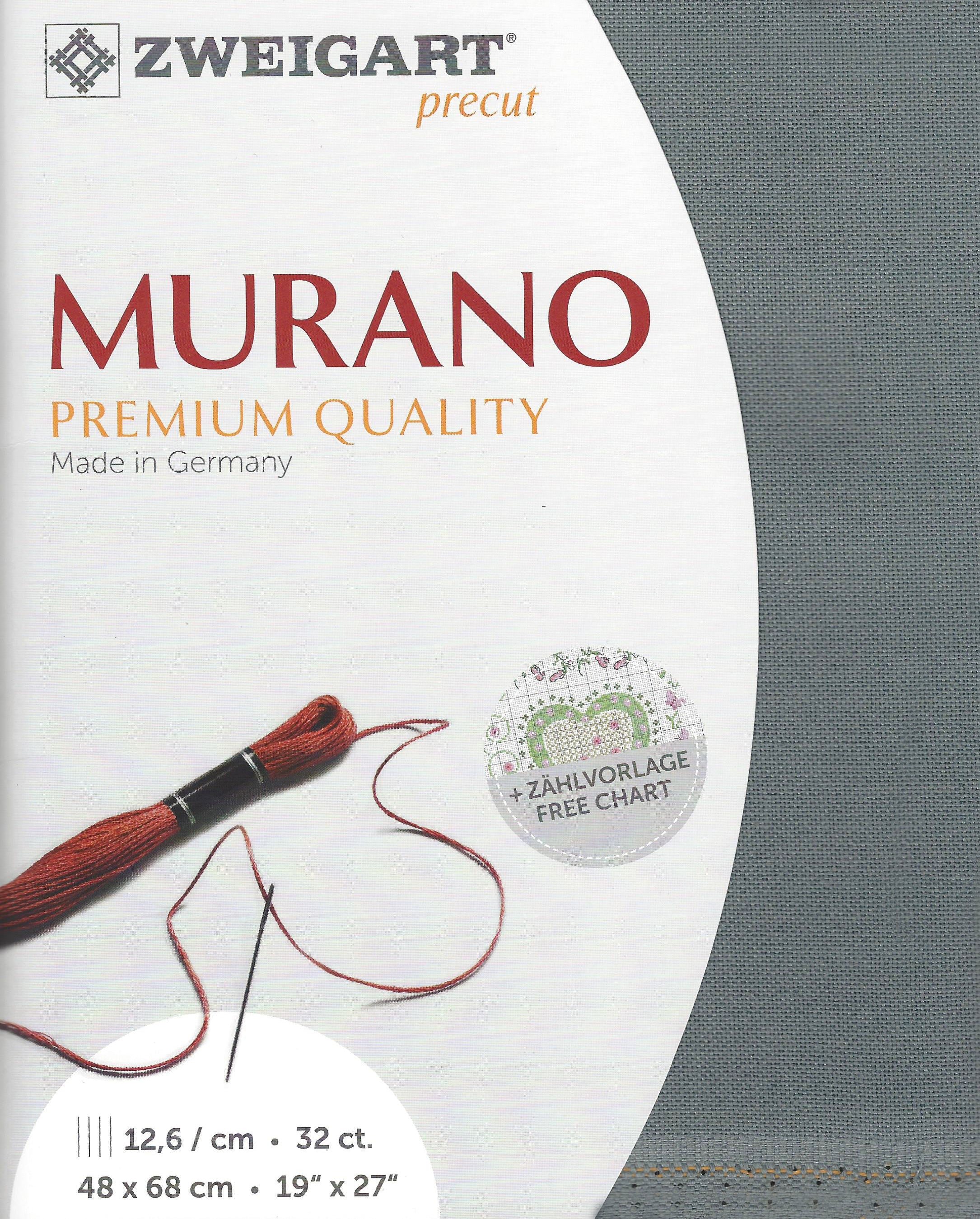 3984-7107-PK - MURANO E/WEAVE 32CT (48x68) 7107 DARK GREY