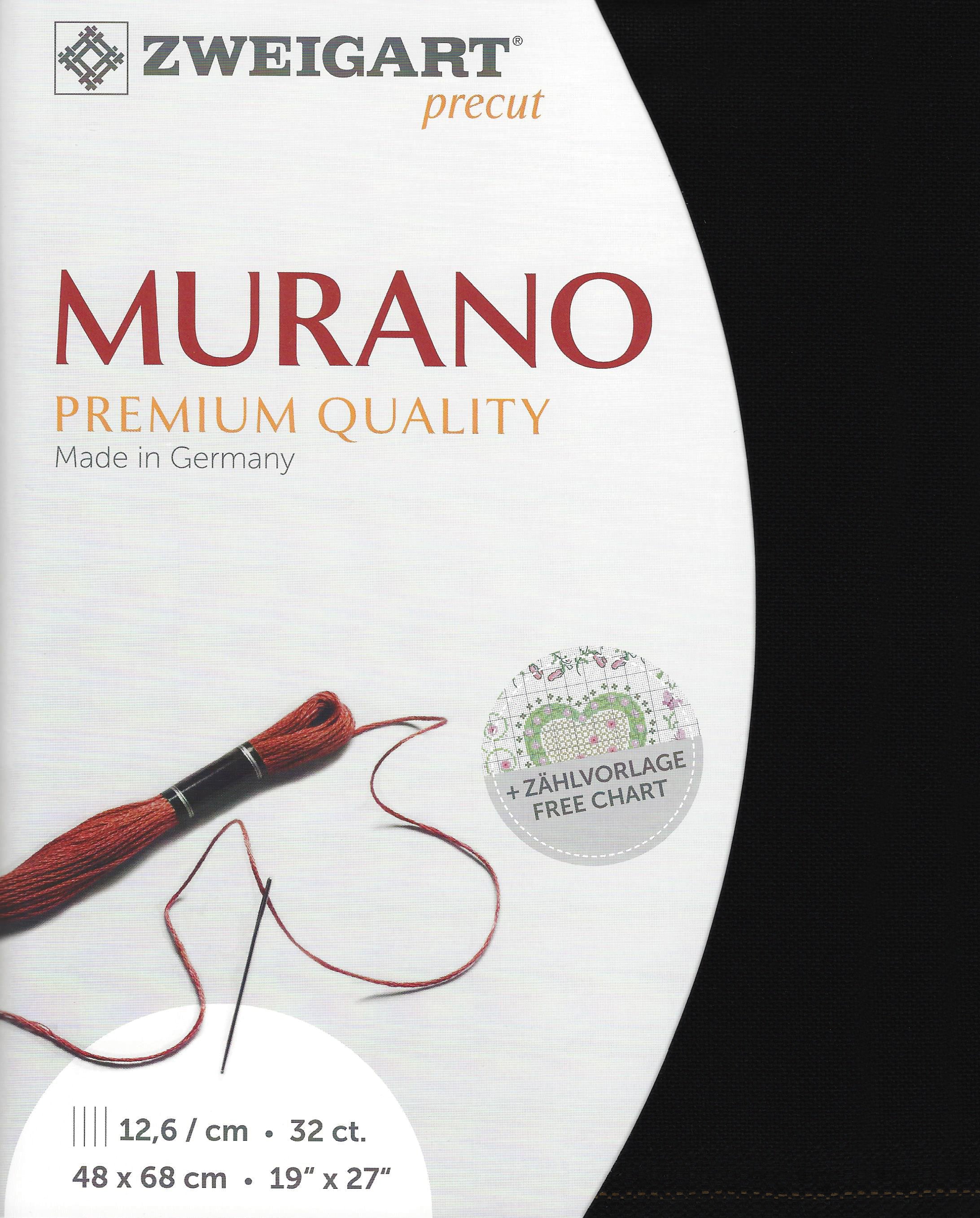 3984-720-PK - MURANO E/WEAVE 32CT (48x68) 720 BLACK