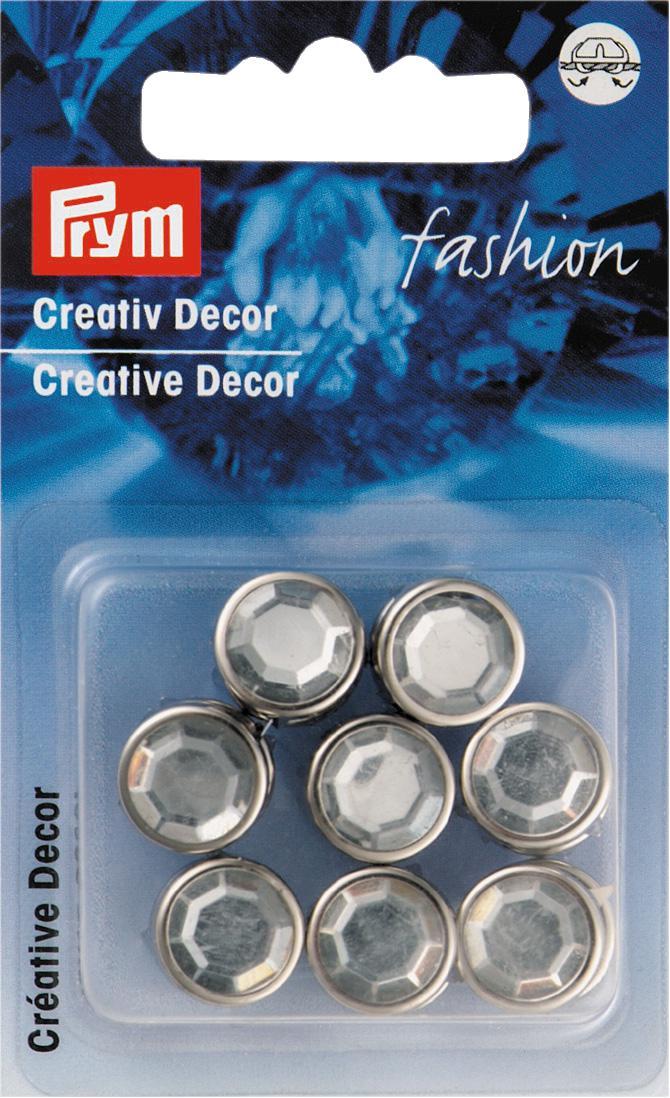 P403632 - **Creative Decor round pinning 12 mm silver col x 16pc