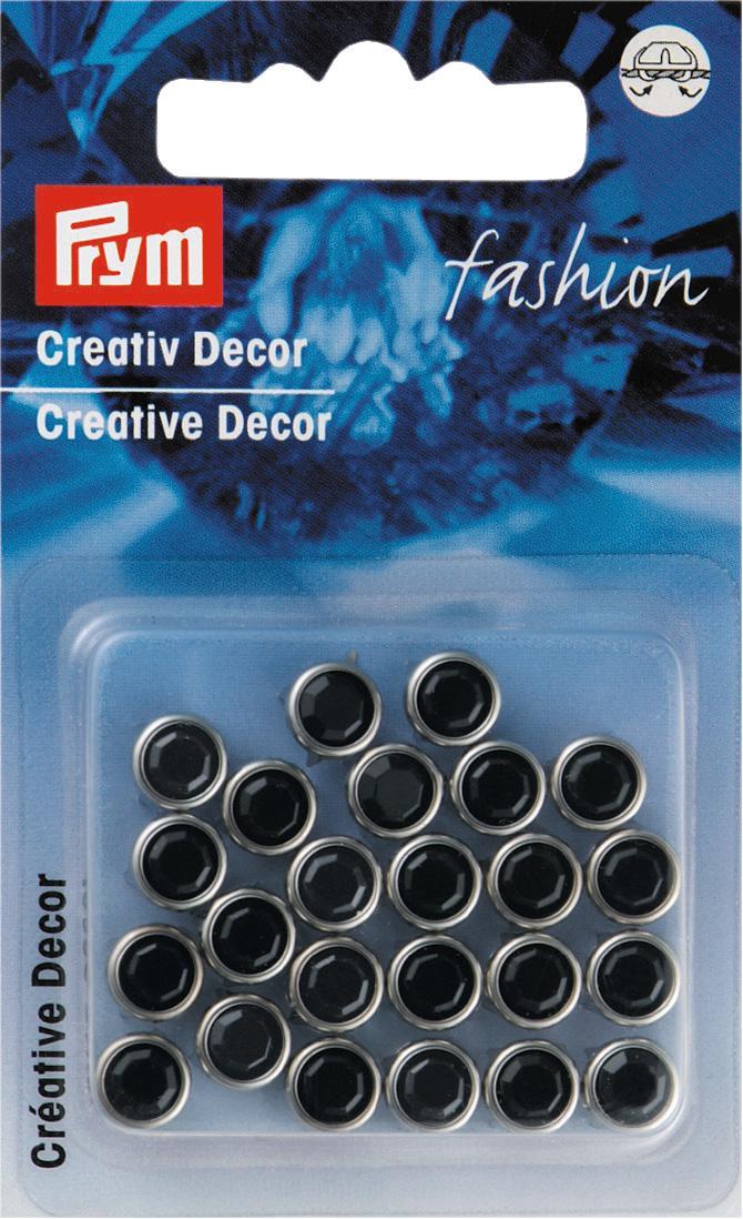 P403640 - **Creative Decor round pinning 7 mm black col x 24pc