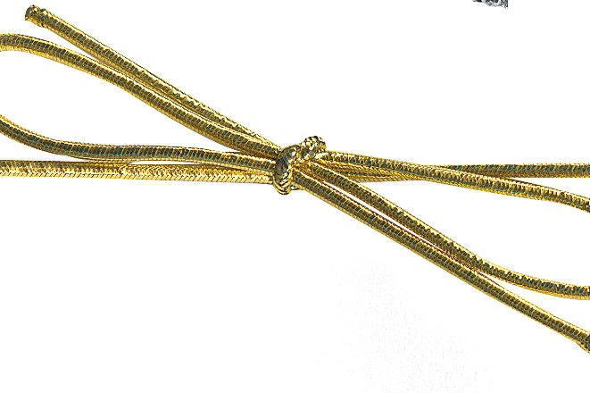 40477-450-200 - METALLIC ELASTIC LOOP & BOW 450mm GOLD