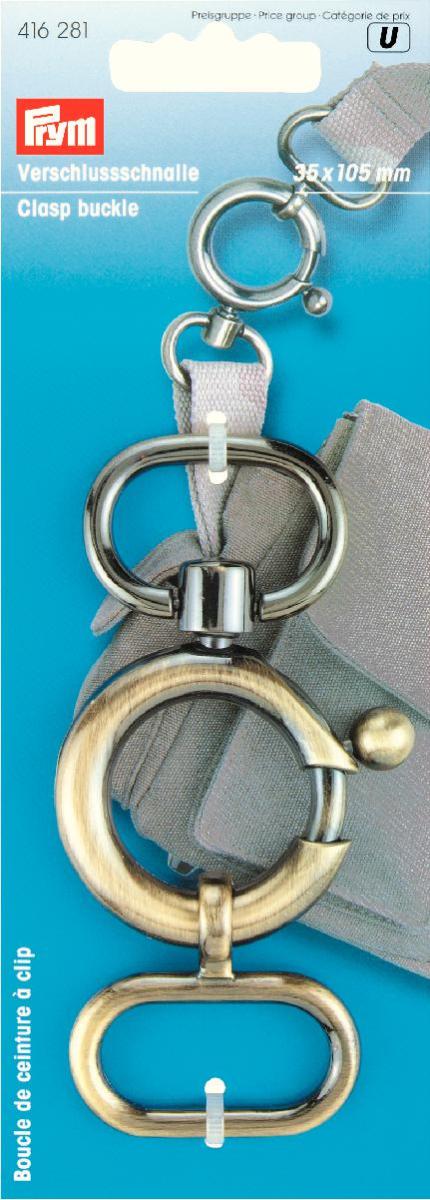 P416281  **Clasp buckle antique brass 35x105mm x 1pc