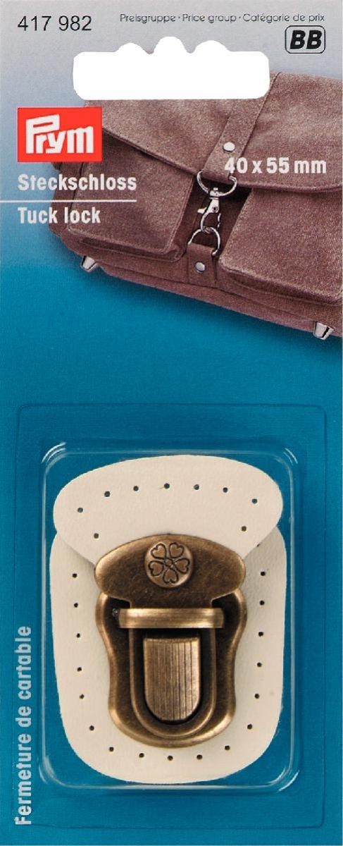 P417982 - Tuck lock for sewing on beige x 1pc