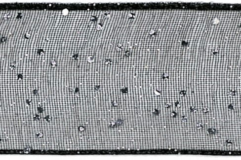 42802-15-10 - BERISFORD RANDOM GLITTER WIRED 15mm BLACK