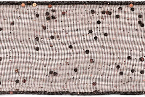 42802-15-25 - BERISFORD RANDOM GLITTER WIRED 15mm BROWN