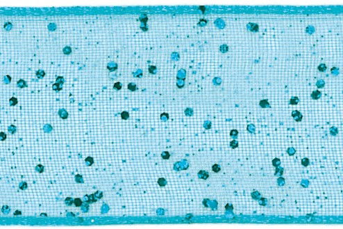 42802-40-4 - BERISFORD RANDOM GLITTER WIRED 40mm 1 PEACOCK(BLUE)