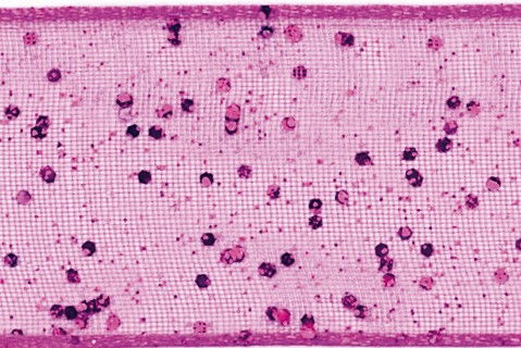 42802-40-72 - BERISFORD RANDOM GLITTER WIRED 40mm 1 SHOCK PINK